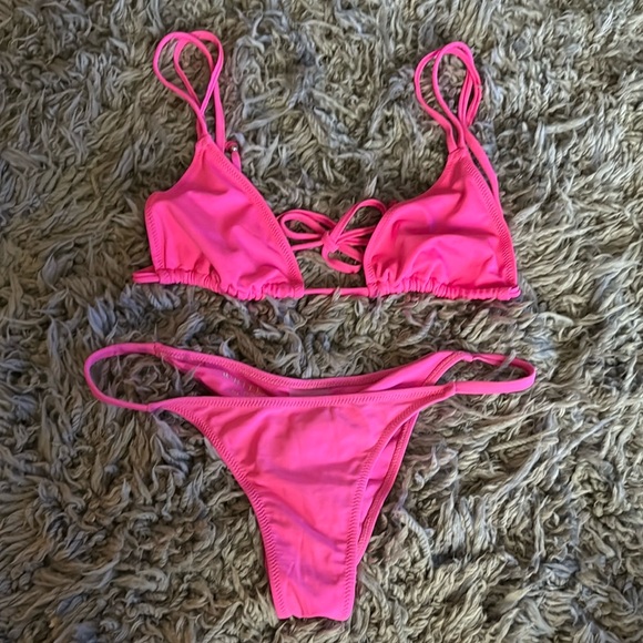 White Fox Boutique Other - White Fox Neon Pink Bikini Set